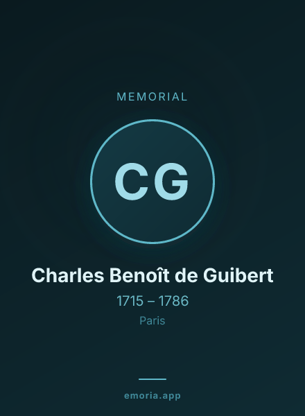 Memorial portrait of Charles Benoît de Guibert