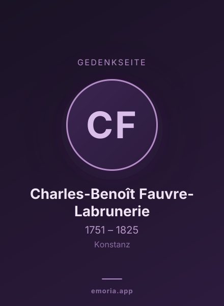Gedenkportrait von Charles-Benoît Fauvre-Labrunerie