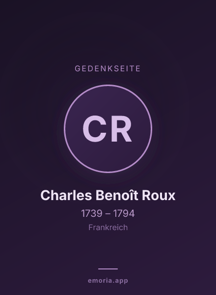 Gedenkportrait von Charles Benoît Roux