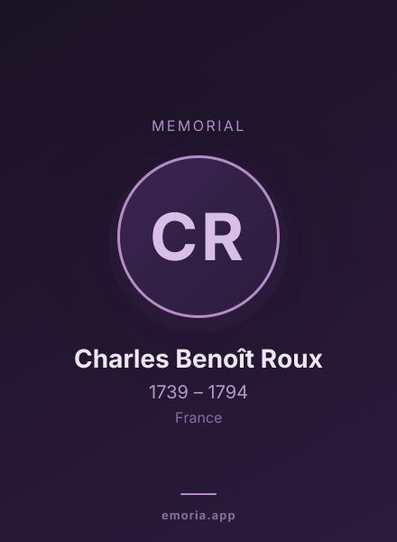 Memorial portrait of Charles Benoît Roux