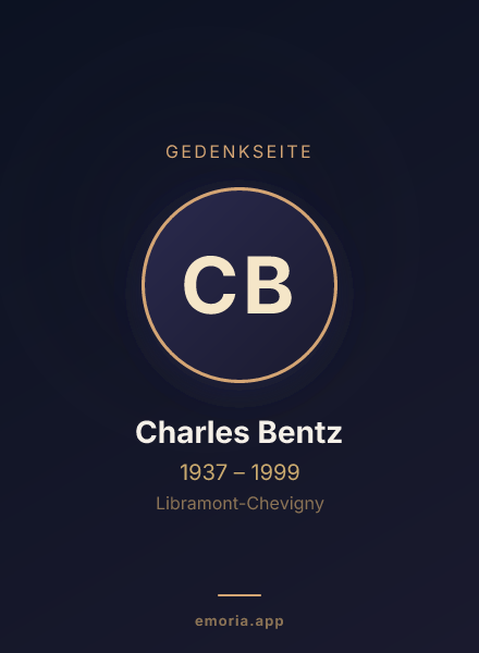 Gedenkportrait von Charles Bentz