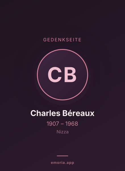 Gedenkportrait von Charles Béreaux