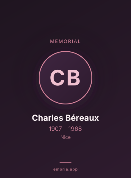 Memorial portrait of Charles Béreaux