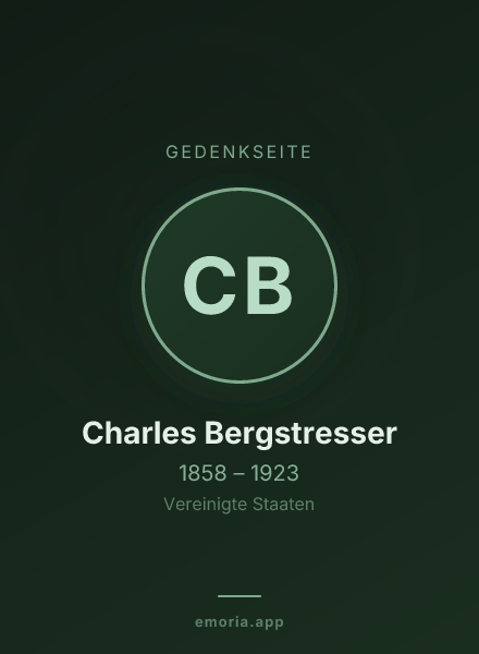 Gedenkportrait von Charles Bergstresser
