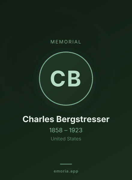 Memorial portrait of Charles Bergstresser