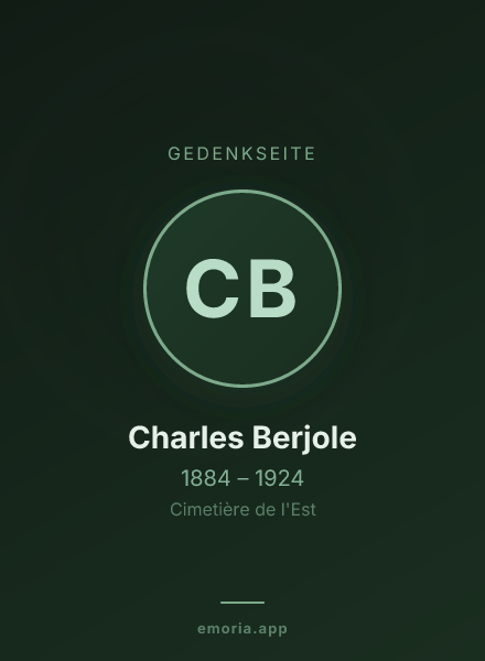Gedenkportrait von Charles Berjole