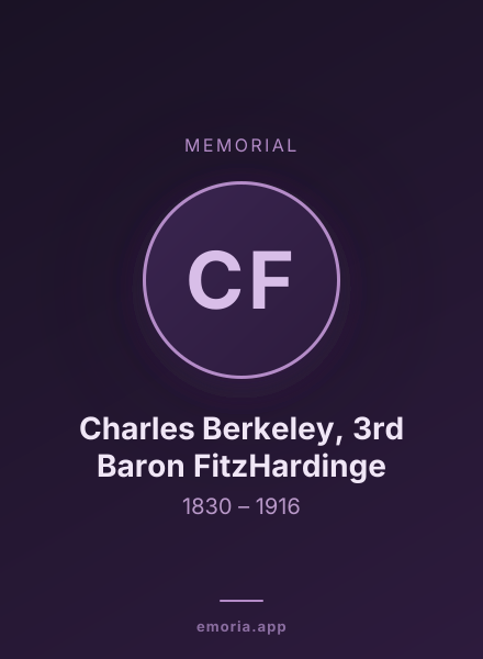 Memorial portrait of Charles Berkeley, 3rd Baron FitzHardinge