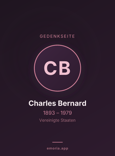 Gedenkportrait von Charles Bernard