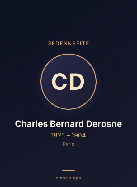 Gedenkportrait von Charles Bernard Derosne