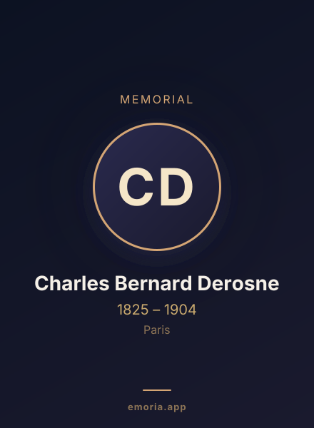 Memorial portrait of Charles Bernard Derosne