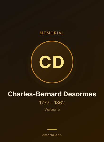 Memorial portrait of Charles-Bernard Desormes