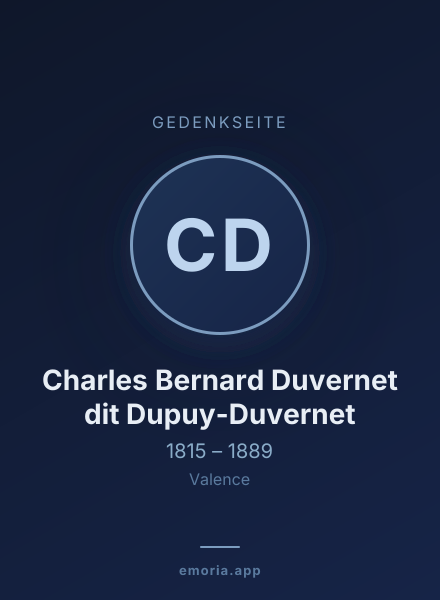 Gedenkportrait von Charles Bernard Duvernet dit Dupuy-Duvernet