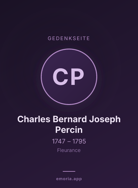 Gedenkportrait von Charles Bernard Joseph Percin