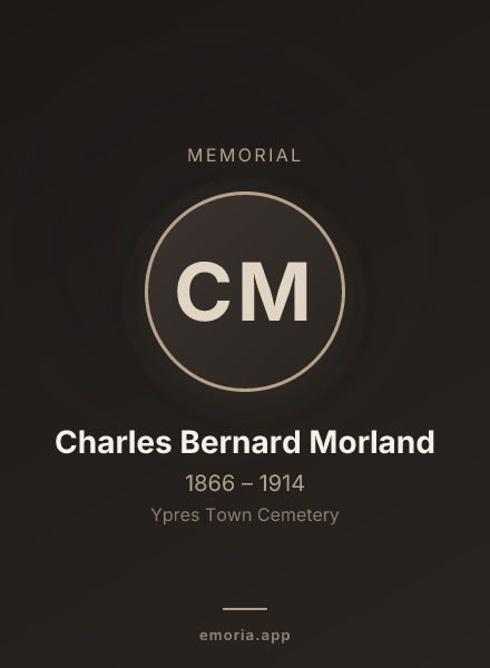Memorial portrait of Charles Bernard Morland