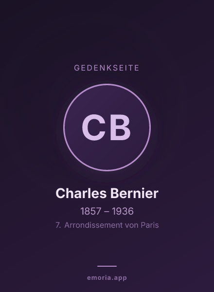 Gedenkportrait von Charles Bernier