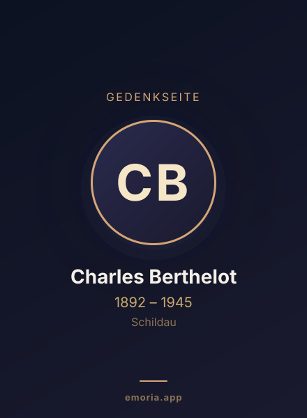Gedenkportrait von Charles Berthelot