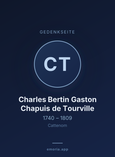 Gedenkportrait von Charles Bertin Gaston Chapuis de Tourville