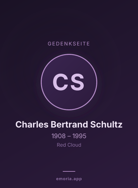 Gedenkportrait von Charles Bertrand Schultz