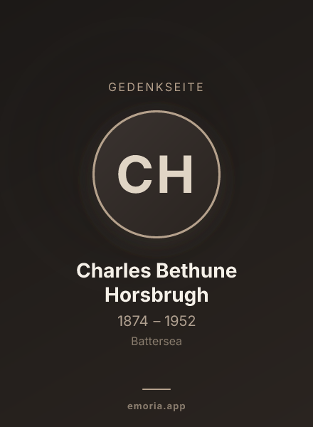 Gedenkportrait von Charles Bethune Horsbrugh