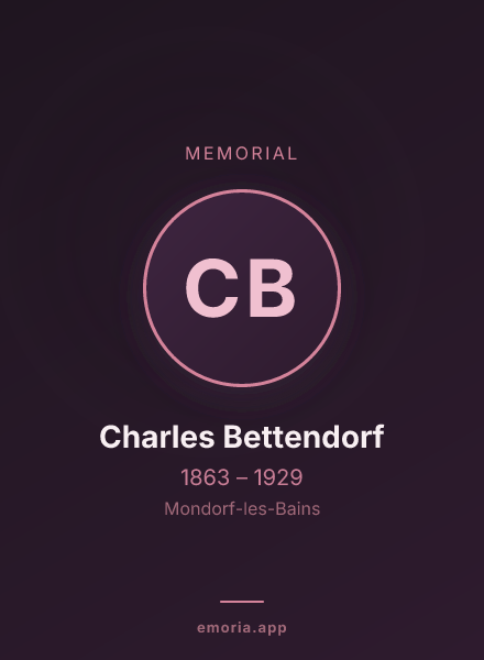 Memorial portrait of Charles Bettendorf