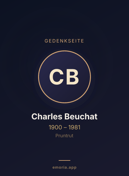 Gedenkportrait von Charles Beuchat