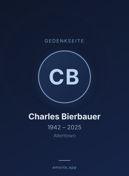 Gedenkportrait von Charles Bierbauer