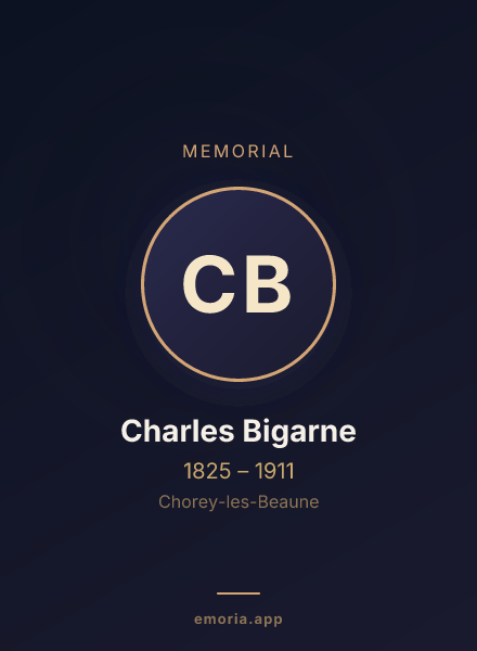 Memorial portrait of Charles Bigarne