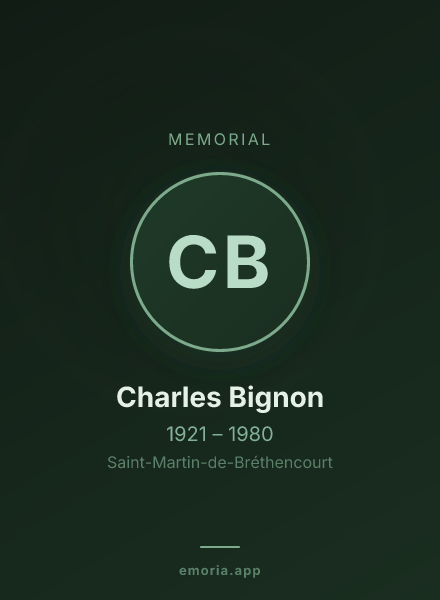 Memorial portrait of Charles Bignon