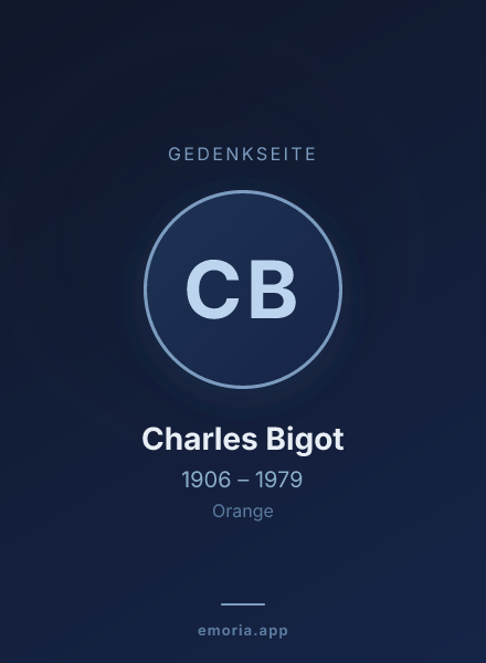 Gedenkportrait von Charles Bigot