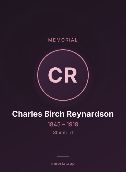 Memorial portrait of Charles Birch Reynardson