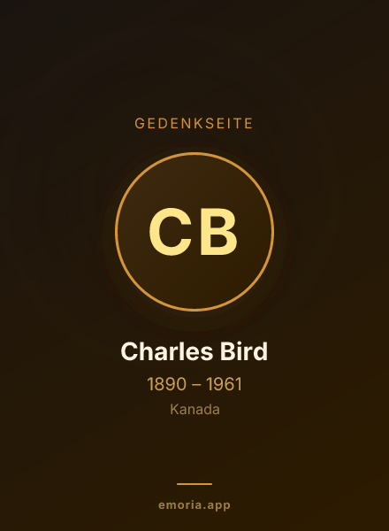 Gedenkportrait von Charles Bird