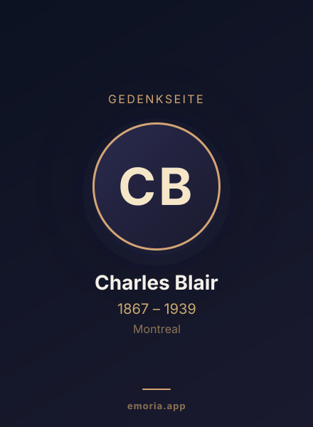 Gedenkportrait von Charles Blair