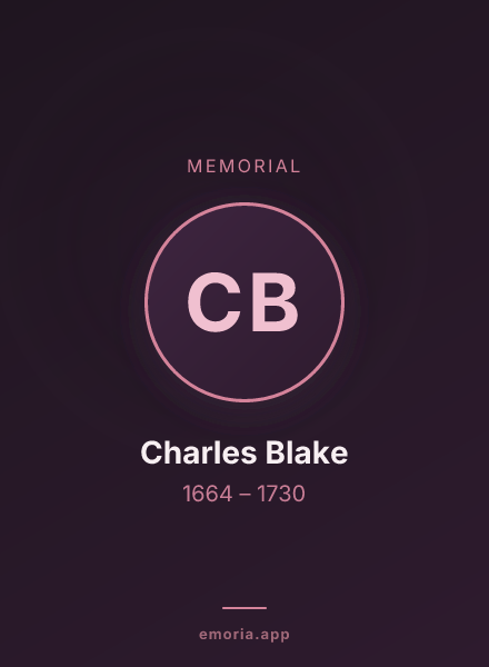 Memorial portrait of Charles Blake