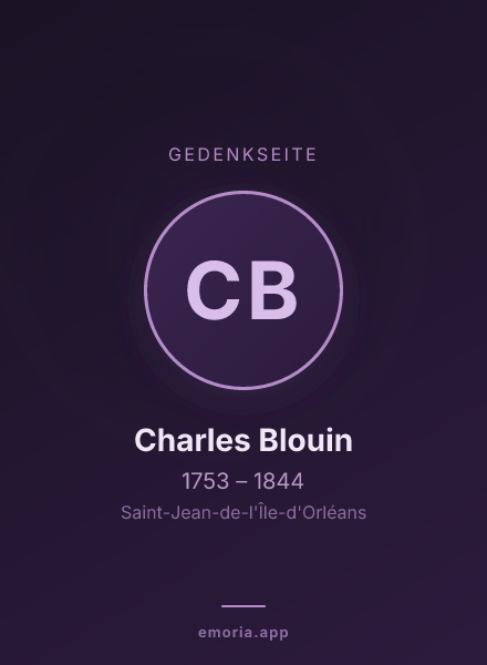 Gedenkportrait von Charles Blouin