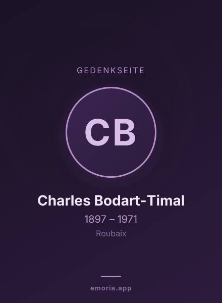 Gedenkportrait von Charles Bodart-Timal