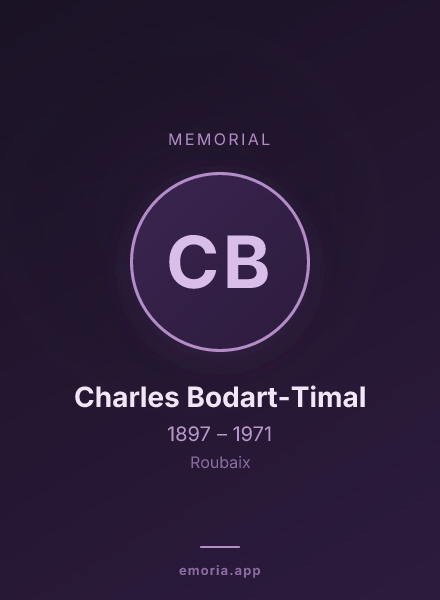 Memorial portrait of Charles Bodart-Timal