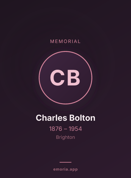 Memorial portrait of Charles Bolton