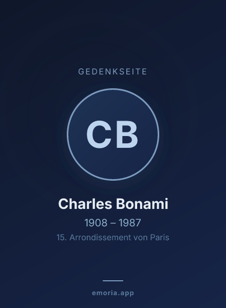 Gedenkportrait von Charles Bonami