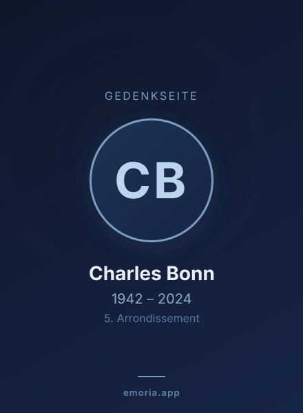 Gedenkportrait von Charles Bonn