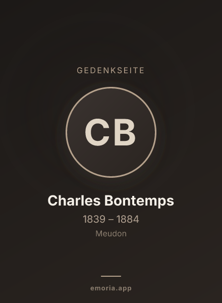 Gedenkportrait von Charles Bontemps