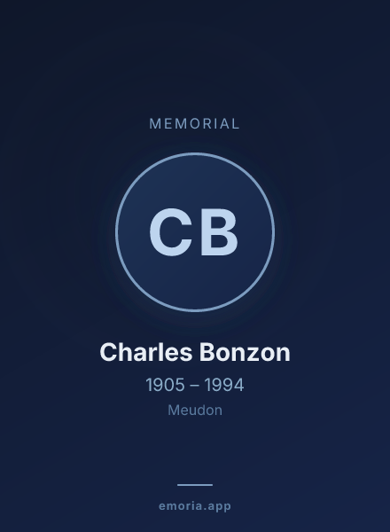 Memorial portrait of Charles Bonzon