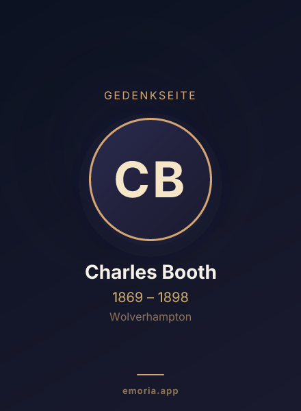 Gedenkportrait von Charles Booth
