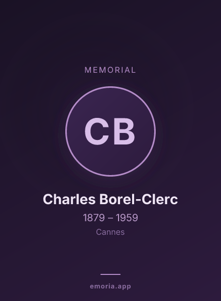 Memorial portrait of Charles Borel-Clerc