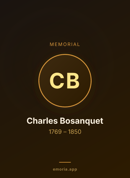 Memorial portrait of Charles Bosanquet