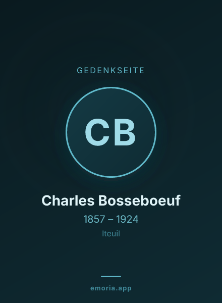 Gedenkportrait von Charles Bosseboeuf
