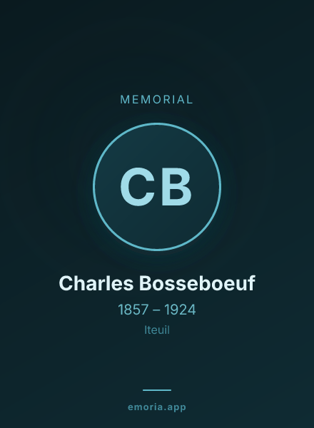 Memorial portrait of Charles Bosseboeuf