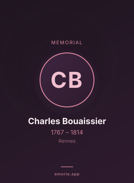 Memorial portrait of Charles Bouaissier