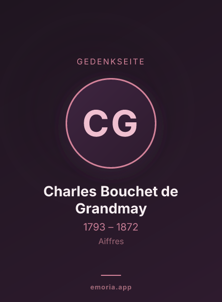 Gedenkportrait von Charles Bouchet de Grandmay