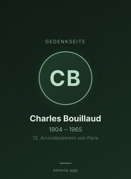 Gedenkportrait von Charles Bouillaud