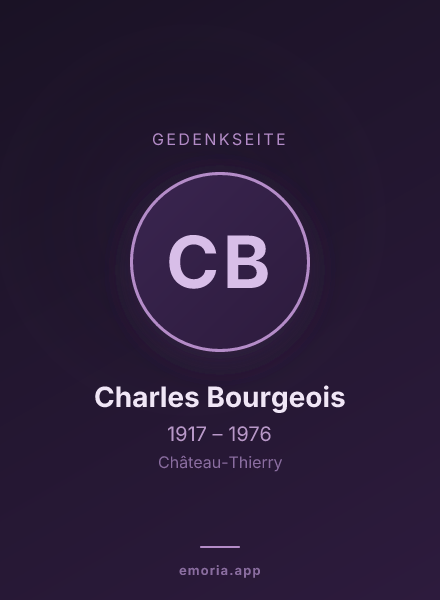Gedenkportrait von Charles Bourgeois